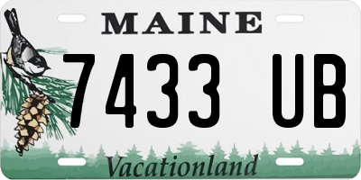 ME license plate 7433UB