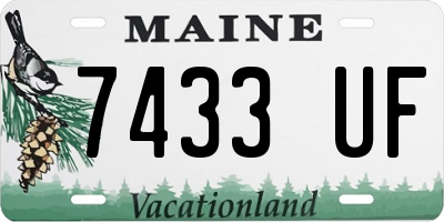 ME license plate 7433UF