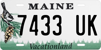 ME license plate 7433UK