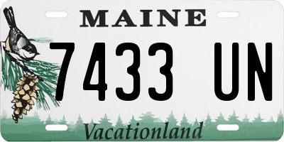 ME license plate 7433UN