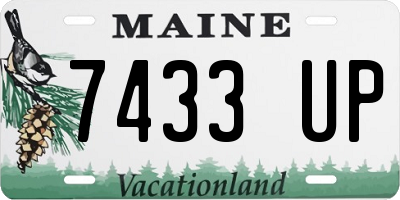 ME license plate 7433UP