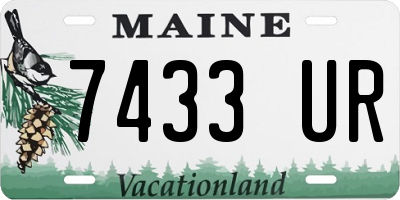 ME license plate 7433UR