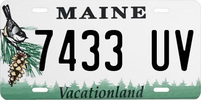 ME license plate 7433UV