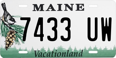 ME license plate 7433UW