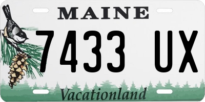 ME license plate 7433UX