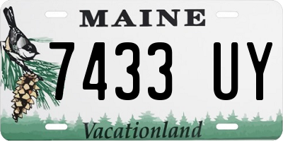 ME license plate 7433UY