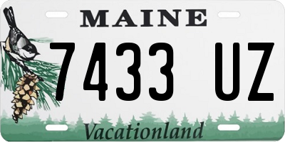 ME license plate 7433UZ