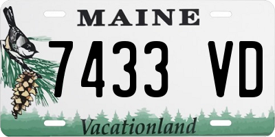 ME license plate 7433VD