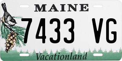 ME license plate 7433VG