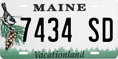 ME license plate 7434SD