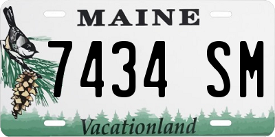 ME license plate 7434SM