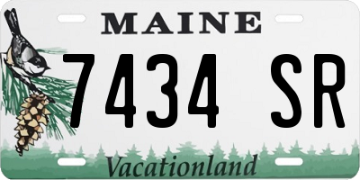 ME license plate 7434SR