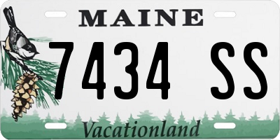 ME license plate 7434SS