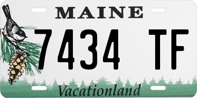 ME license plate 7434TF