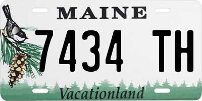 ME license plate 7434TH