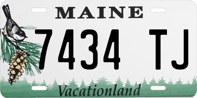 ME license plate 7434TJ