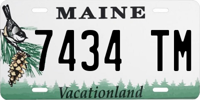 ME license plate 7434TM