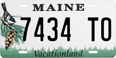 ME license plate 7434TO