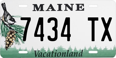 ME license plate 7434TX