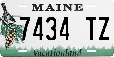 ME license plate 7434TZ