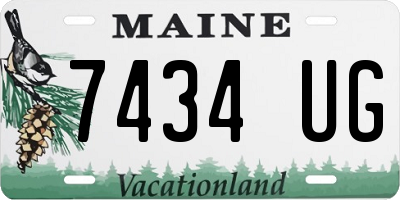 ME license plate 7434UG