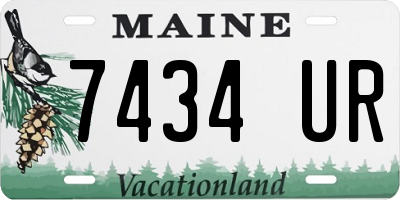 ME license plate 7434UR