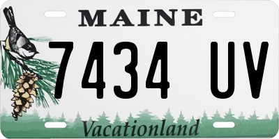 ME license plate 7434UV