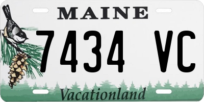 ME license plate 7434VC