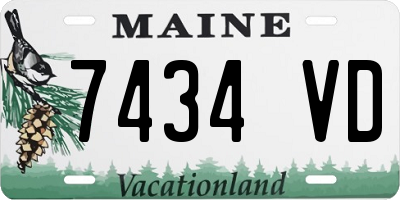 ME license plate 7434VD