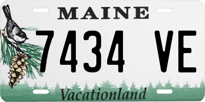 ME license plate 7434VE