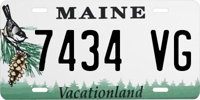 ME license plate 7434VG