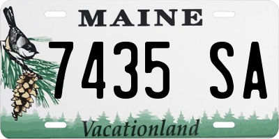 ME license plate 7435SA