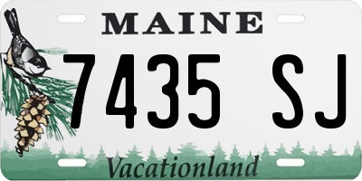 ME license plate 7435SJ
