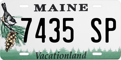 ME license plate 7435SP
