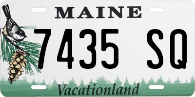 ME license plate 7435SQ