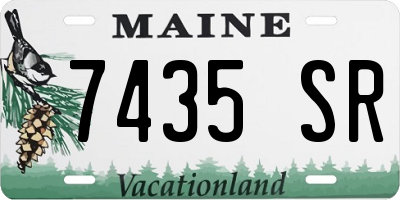 ME license plate 7435SR