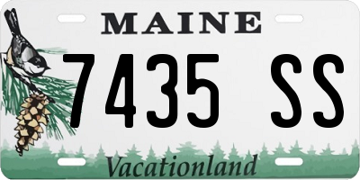ME license plate 7435SS