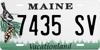 ME license plate 7435SV