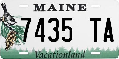 ME license plate 7435TA