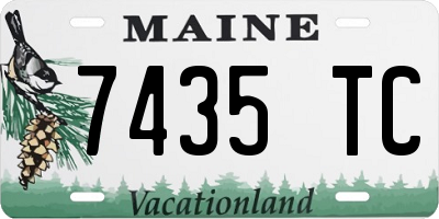 ME license plate 7435TC