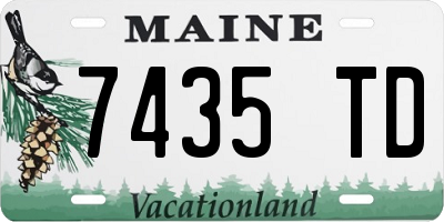 ME license plate 7435TD