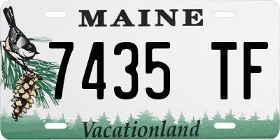 ME license plate 7435TF