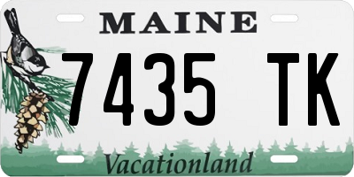 ME license plate 7435TK