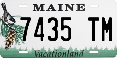 ME license plate 7435TM