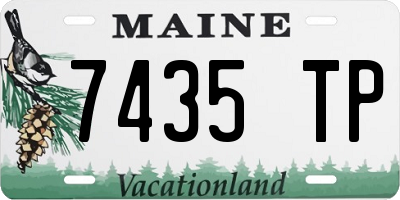 ME license plate 7435TP