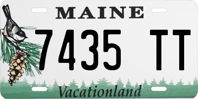 ME license plate 7435TT