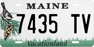 ME license plate 7435TV