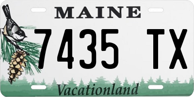 ME license plate 7435TX