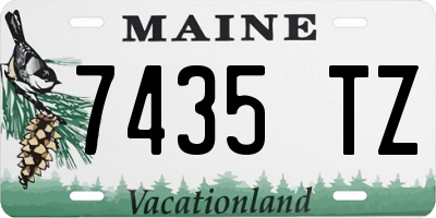 ME license plate 7435TZ