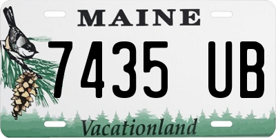 ME license plate 7435UB